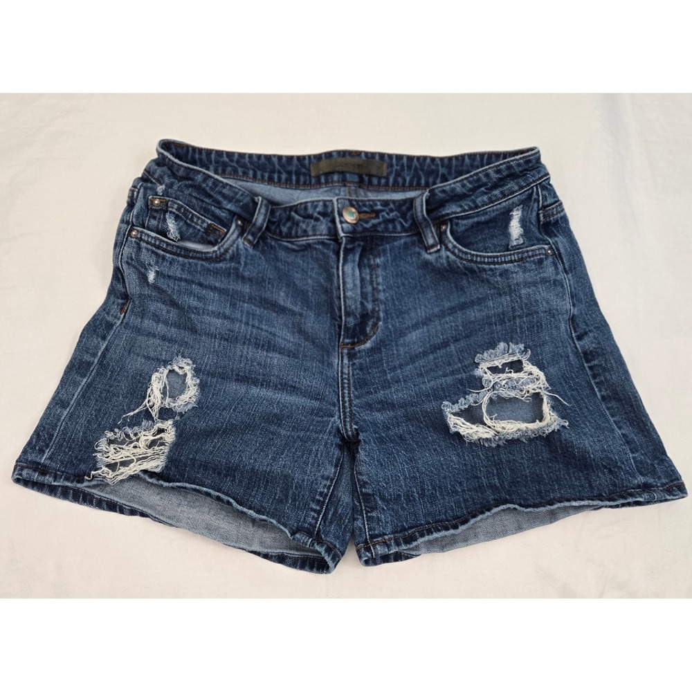 Joe's Jeans W28 Distressed Denim Shorts Cut Off Raw Hem Medium Wash VANEZA